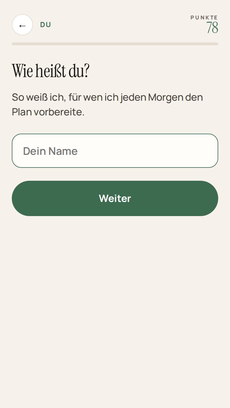 Erste Frage des Tests auf Deutsch